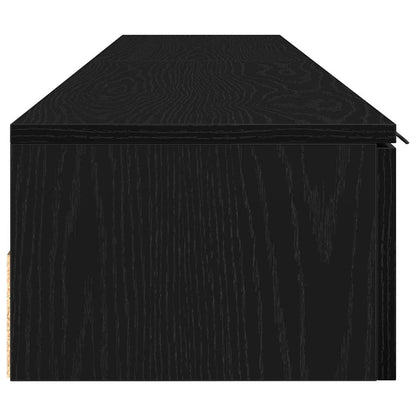 Wandschrank 2 pcs Schwarze Eiche 102 x 30 x 20 cm Holzwerkstoff