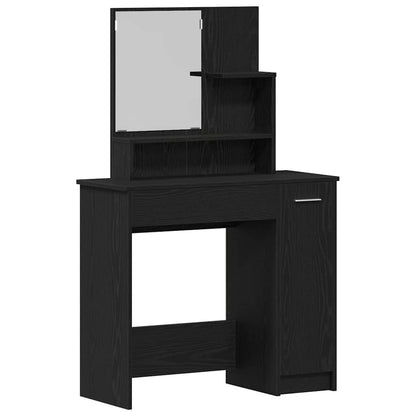 Schminktisch Set mit Regal Schwarze Eiche 86.5 x 35 x 136 cm