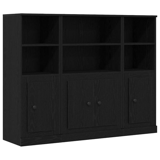 Highboard Schwarze Eiche 132 x 35,5 x 103,5 cm Holzwerkstoff