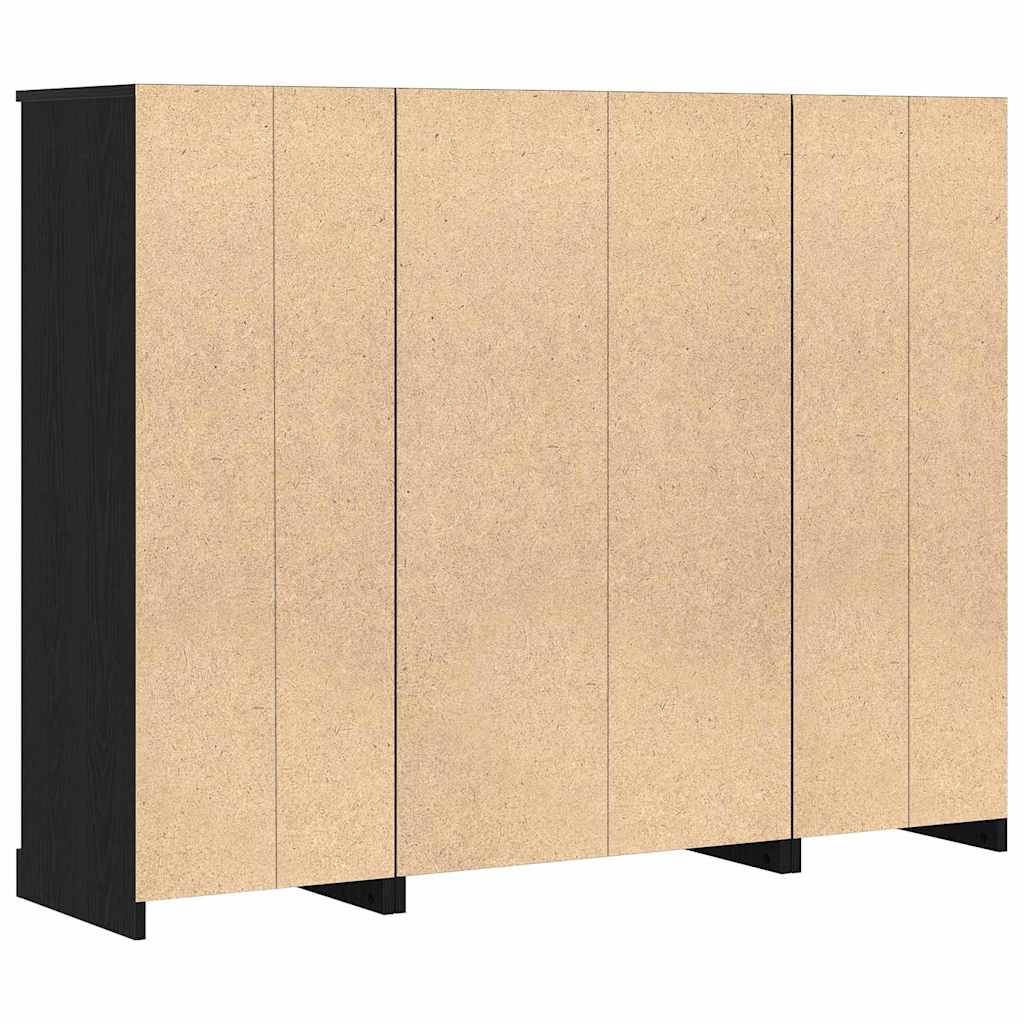 Highboard Schwarze Eiche 132 x 35,5 x 103,5 cm Holzwerkstoff