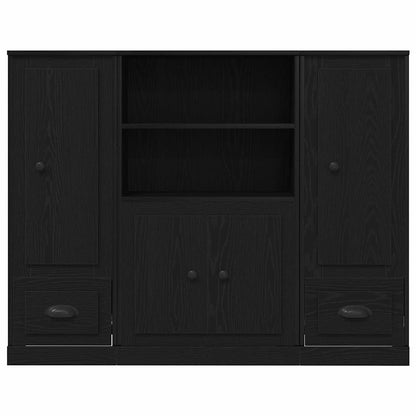 Highboard Schwarze Eiche 132 x 35,5 x 103,5 cm Holzwerkstoff