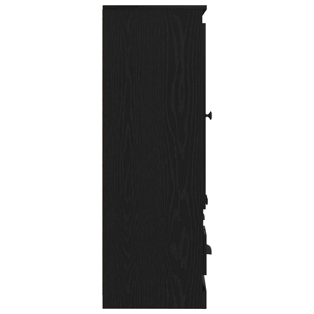 Highboard Schwarze Eiche 132 x 35,5 x 103,5 cm Holzwerkstoff