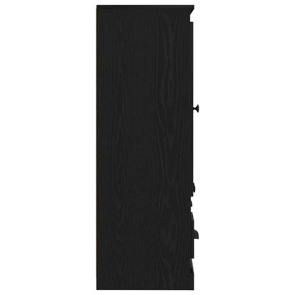 Highboard Schwarze Eiche 132 x 35,5 x 103,5 cm Holzwerkstoff