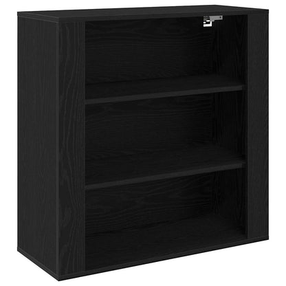 Highboard Schwarze Eiche 80 x 33 x 150 cm Holzwerkstoff
