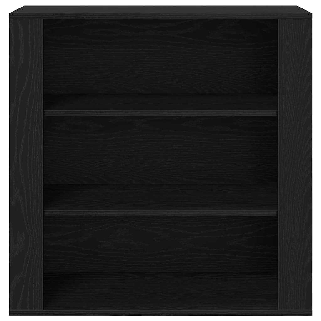 Highboard Schwarze Eiche 80 x 33 x 150 cm Holzwerkstoff