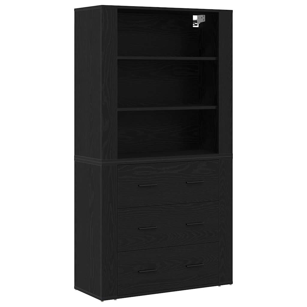 Hochschrank Schwarze Eiche 80 x 33 x 150 cm Holzwerkstoff