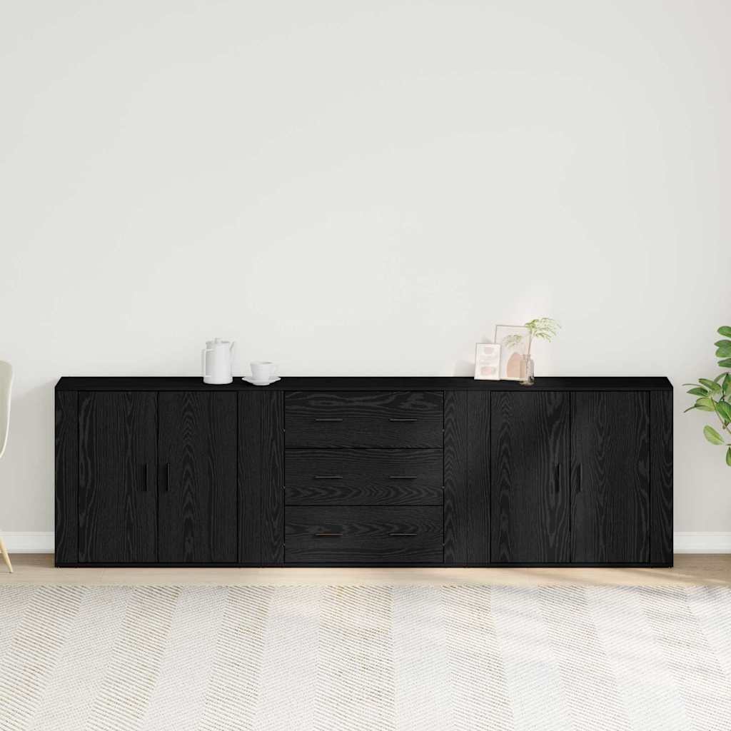 Sideboard Schwarze Eiche 240 x 33 x 70 cm Holzwerkstoff