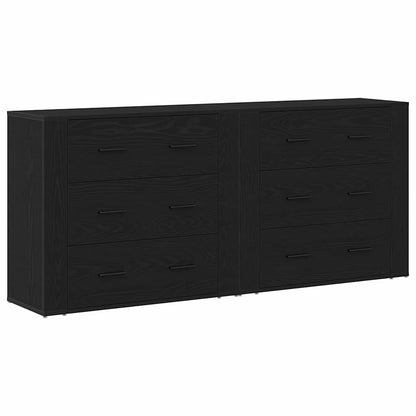 Sideboard Schwarze Eiche 160 x 33 x 70 cm Holzwerkstoff