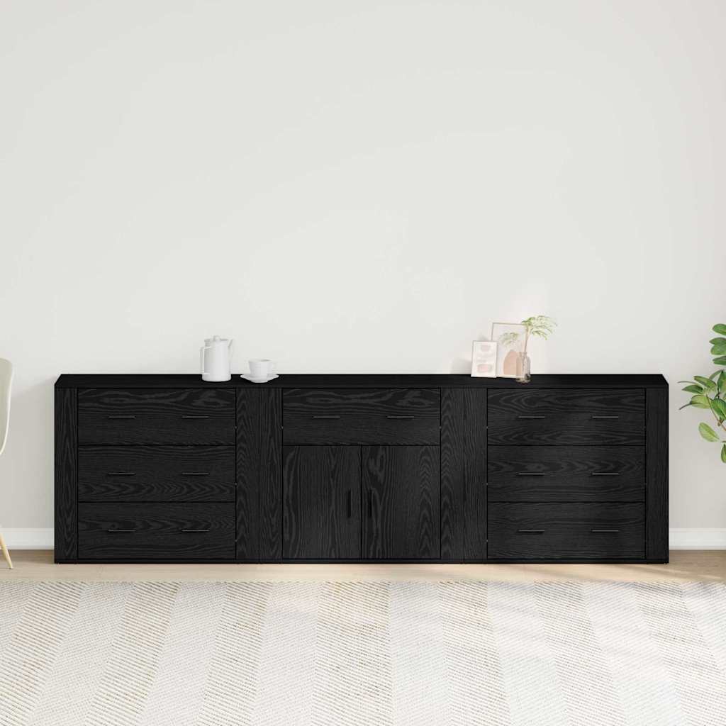 Sideboard Schwarze Eiche 240 x 33 x 70 cm Holzwerkstoff