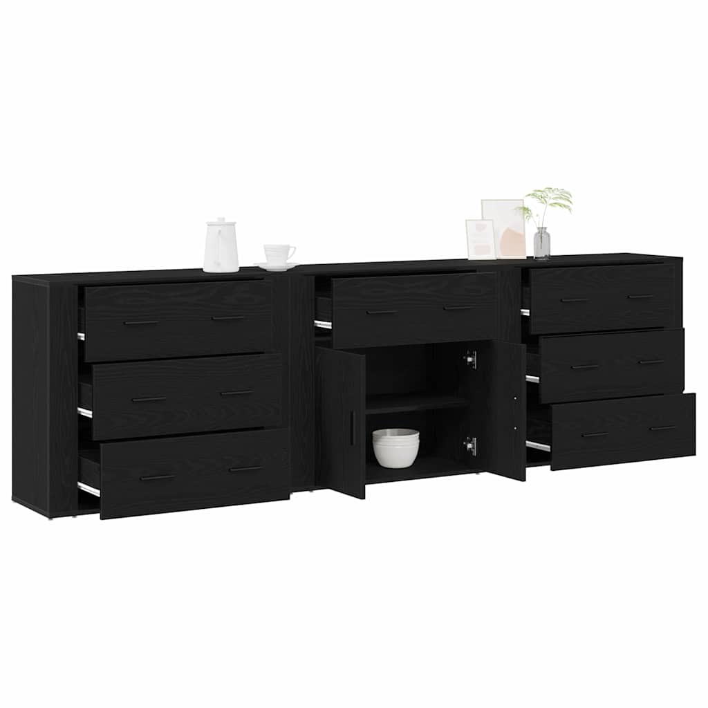 Sideboard Schwarze Eiche 240 x 33 x 70 cm Holzwerkstoff