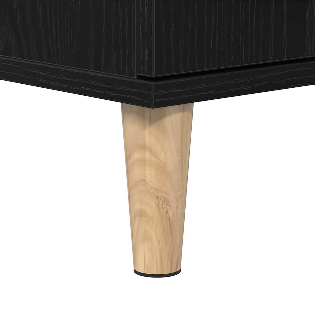 Badezimmermöbel Set mit Speicher 3 pcs Schwarz 30 x 30 x 180 cm