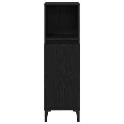 Badezimmermöbel Set mit Speicher 3 pcs Schwarz 30 x 30 x 180 cm