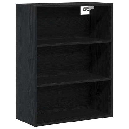 Highboard Schwarz-Eiche 69.5x34x180 cm Holzwerkstoff