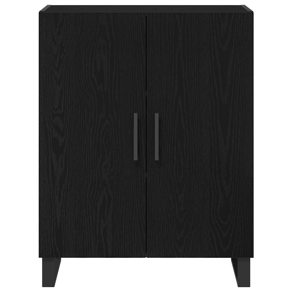 Highboard Schwarz-Eiche 69.5x34x180 cm Holzwerkstoff