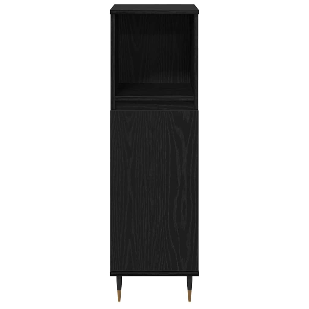 Badezimmermöbelset 3 pcs Schwarze Eiche 30 x 30 x 190 cm