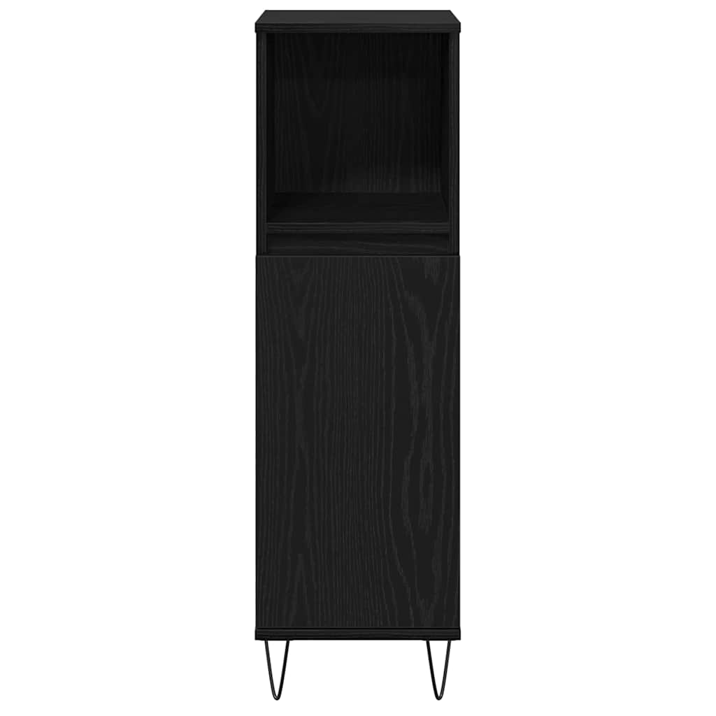 Badezimmermöbelset 3 pcs Schwarze Eiche 30 x 30 x 190 cm