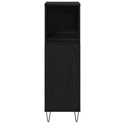 Badezimmermöbelset 3 pcs Schwarze Eiche 30 x 30 x 190 cm