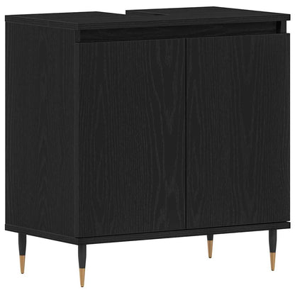 Badezimmermöbel Set 3 pcs Schwarze Eiche 30 x 30 x 190 cm