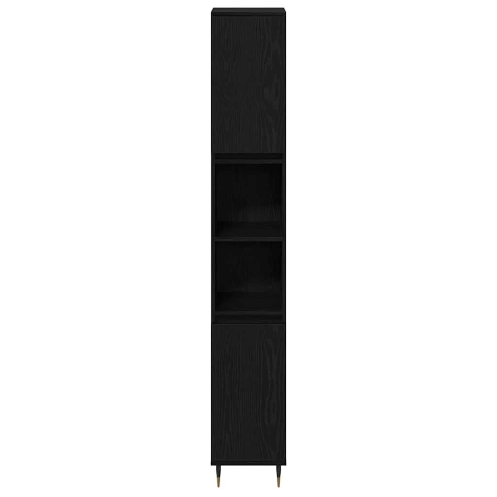 Badezimmermöbel Set 3 pcs Schwarze Eiche 30 x 30 x 190 cm