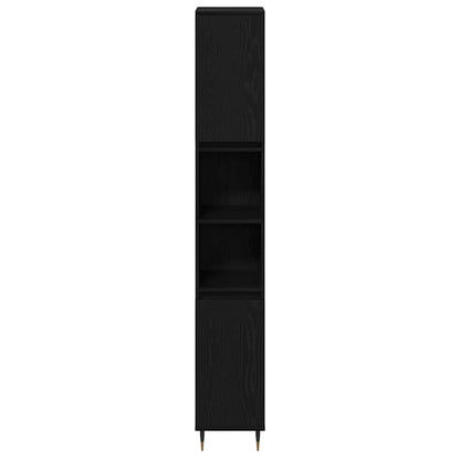 Badezimmermöbel Set 3 pcs Schwarze Eiche 30 x 30 x 190 cm