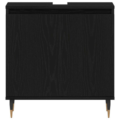 Badezimmermöbel Set 3 pcs Schwarze Eiche 30 x 30 x 190 cm