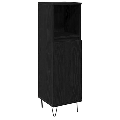 Badezimmermöbel Set 3 pcs Schwarze Eiche 30 x 30 x 190 cm