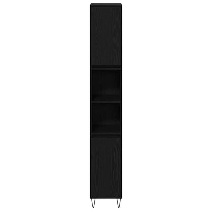 Badezimmermöbel Set 3 pcs Schwarze Eiche 30 x 30 x 190 cm