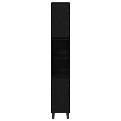 Badezimmermöbel Set mit Speicher 3 pcs Schwarz 30 x 30 x 190 cm