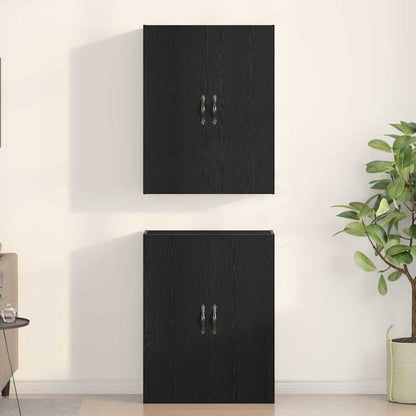 Wandschrank 2 pcs Schwarze Eiche 69.5 x 34 x 90 cm