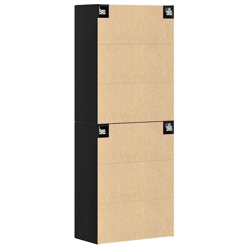 Wandschrank 2 pcs Schwarze Eiche 69.5 x 34 x 90 cm