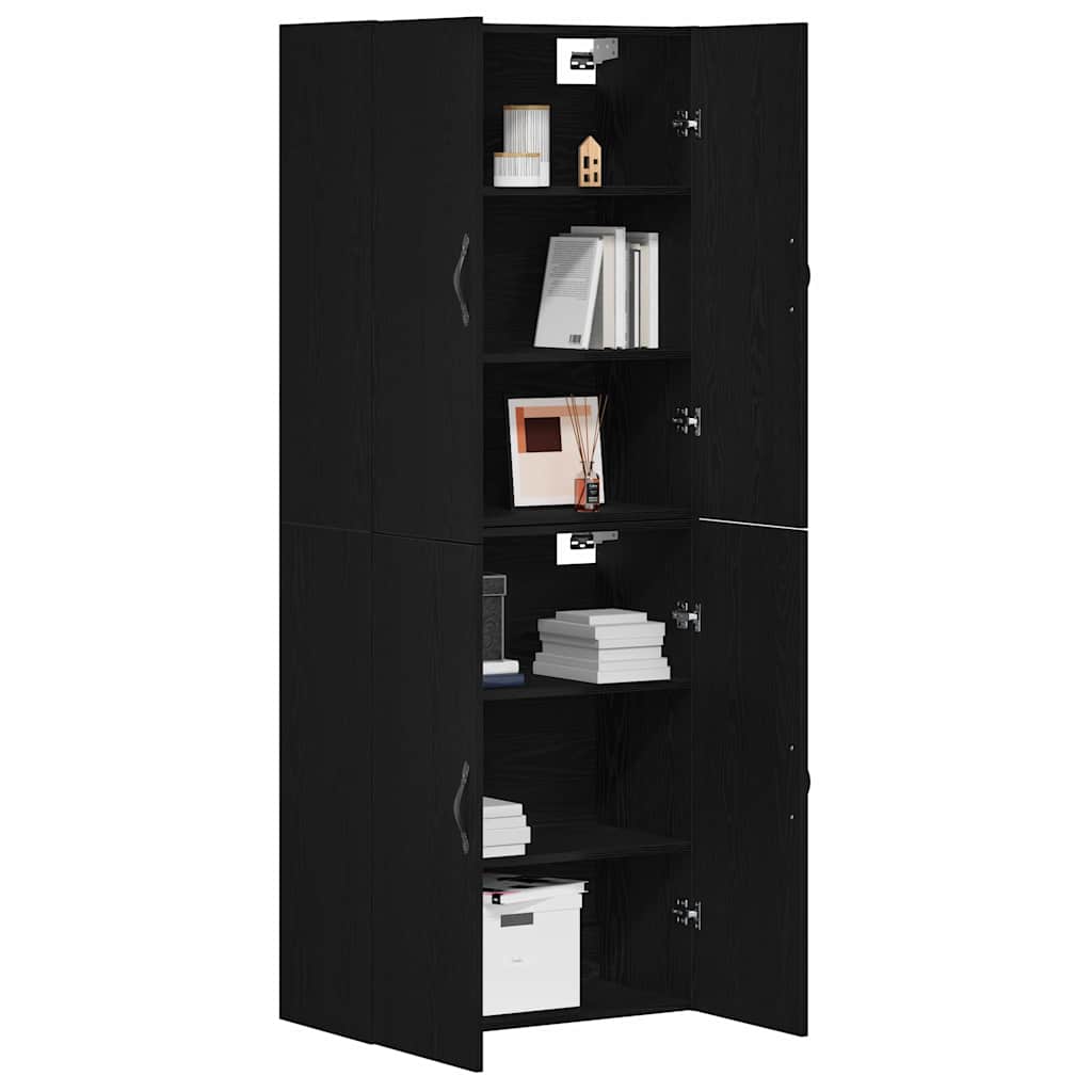 Wandschrank 2 pcs Schwarze Eiche 69.5 x 34 x 90 cm