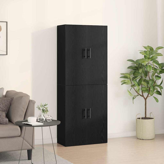 Wandschrank 2 pcs Schwarze Eiche 69.5 x 34 x 90 cm