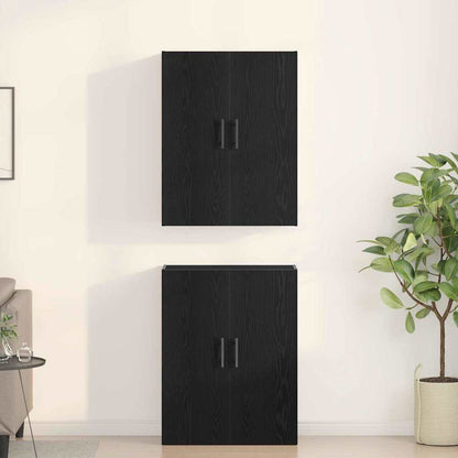 Wandschrank 2 pcs Schwarze Eiche 69.5 x 34 x 90 cm