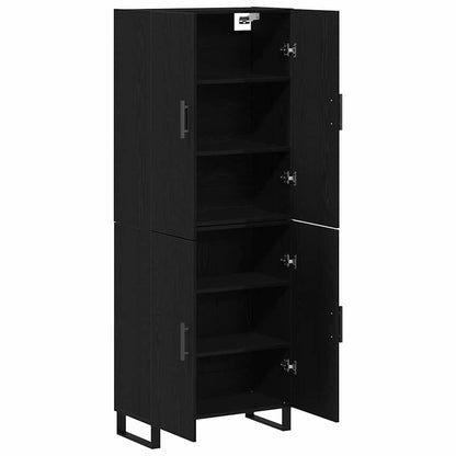 Sideboard 2 pcs Schwarze Eiche 69,5 x 34 x 180 cm Holzwerkstoff