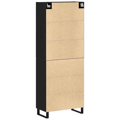 Sideboard 2 pcs Schwarze Eiche 69,5 x 34 x 180 cm Holzwerkstoff