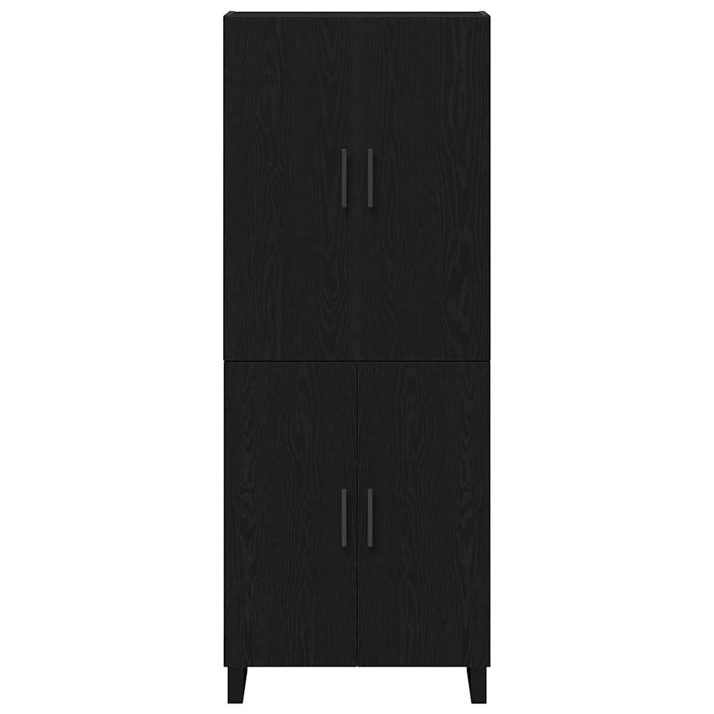 Sideboard 2 pcs Schwarze Eiche 69,5 x 34 x 180 cm Holzwerkstoff