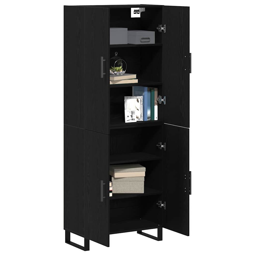 Sideboard 2 pcs Schwarze Eiche 69,5 x 34 x 180 cm Holzwerkstoff