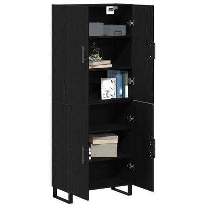 Sideboard 2 pcs Schwarze Eiche 69,5 x 34 x 180 cm Holzwerkstoff
