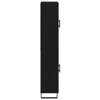 Sideboard 2 pcs Schwarze Eiche 69,5 x 34 x 180 cm Holzwerkstoff