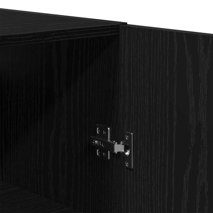 Hochboard 2 pcs Schwarze Eiche 69,5 x 34 x 180 cm Holzwerkstoff