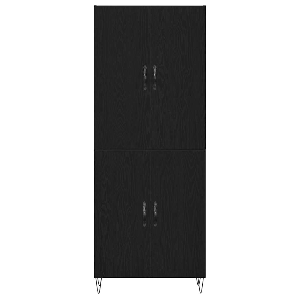 Hochboard 2 pcs Schwarze Eiche 69,5 x 34 x 180 cm Holzwerkstoff