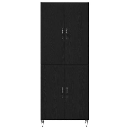 Hochboard 2 pcs Schwarze Eiche 69,5 x 34 x 180 cm Holzwerkstoff