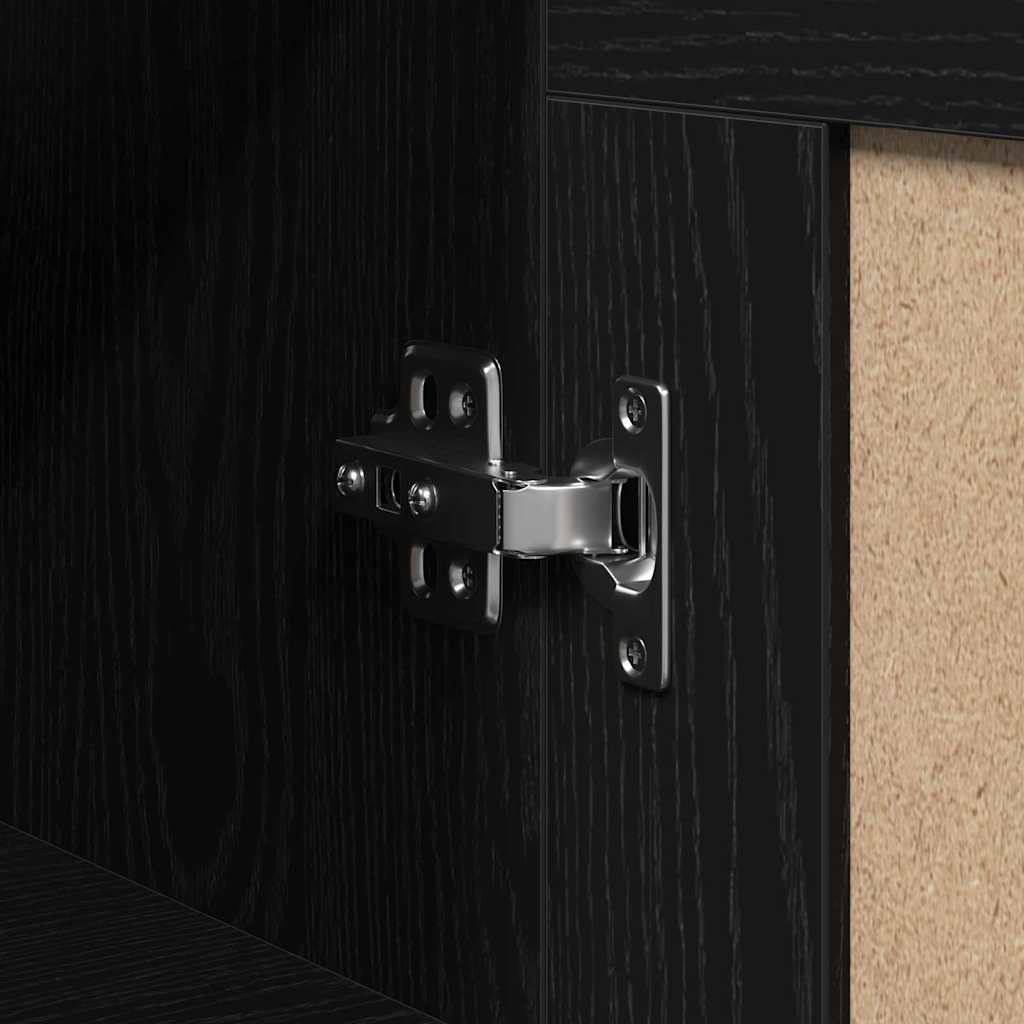 Hochboard 2 pcs Schwarze Eiche 69,5 x 34 x 180 cm Holzwerkstoff