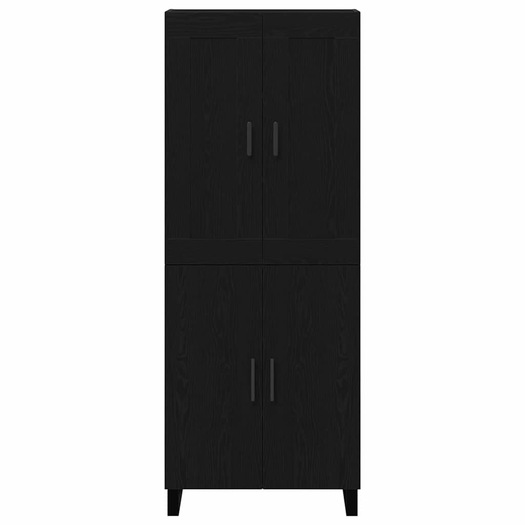 Hochboard 2 pcs Schwarze Eiche 69,5 x 34 x 180 cm Holzwerkstoff