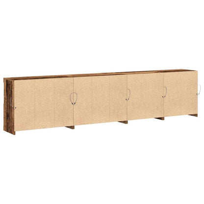 Sideboard mit LED-Lichtern Altholz 283x37x67 cm, Hergestellt aus Holz