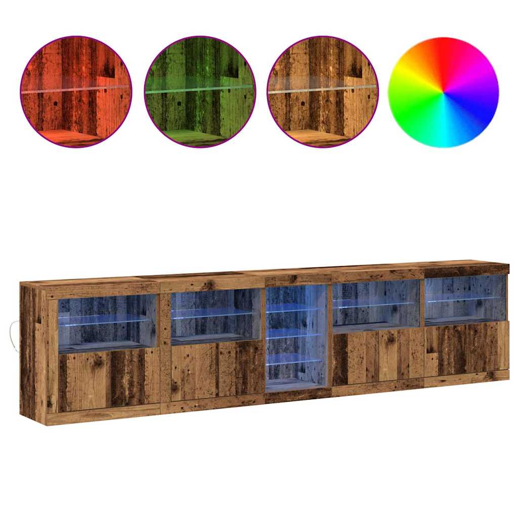Sideboard Altholz 283 x 37 x 67 cm Holzwerkstoff