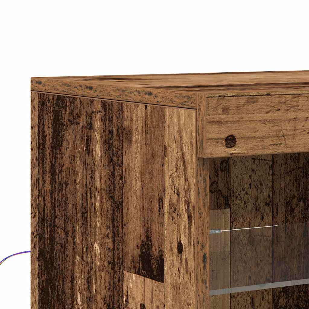 Sideboard 3 pcs Altholz 123 x 37 x 100 cm Holzwerkstoff