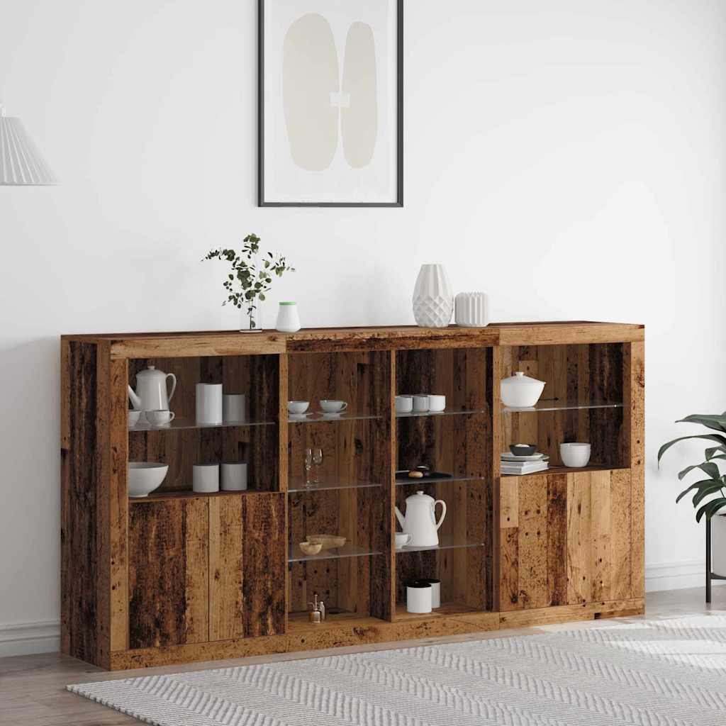 Sideboard Altholz 202 x 37 x 100 cm Holzwerkstoff