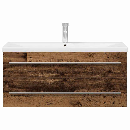 Waschbeckenunterschrank mit Becken mit Schubladen 2 pcs Altholz