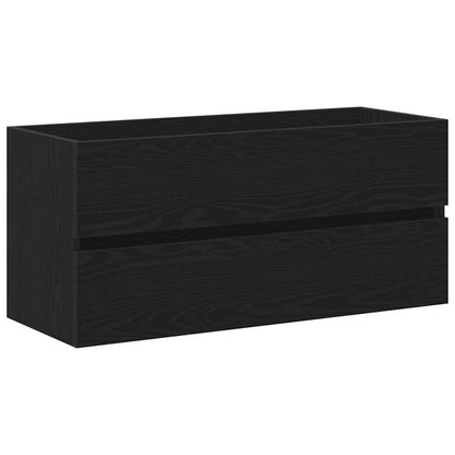 Waschbeckenunterschrank Schwarz Eichen-Optik 90 x 39 x 62 cm